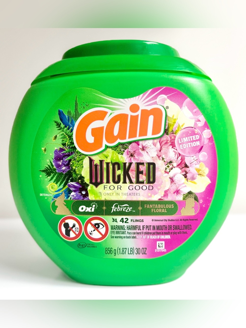 Gain Wicked Laundry Flings Pods Fantabulous Floral Limited Edition 42 Count NWT